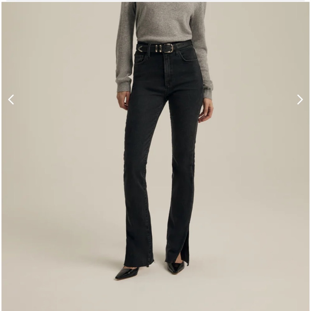 Favorite Daughter Black Flare & Wide Leg Jeans